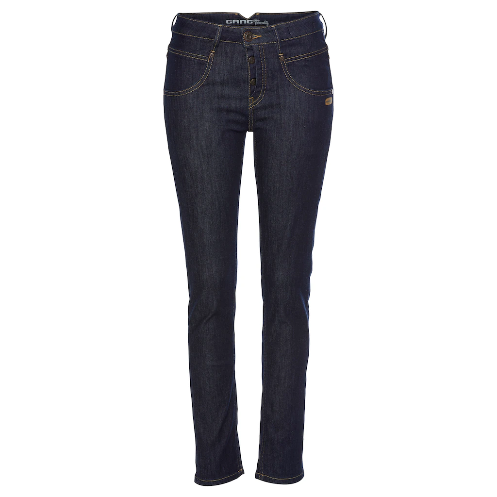 GANG Skinny-fit-Jeans »94MEDINA« mit stylischer halb offener Knopfleiste 50% Rabatt mit kostenlosem Versand