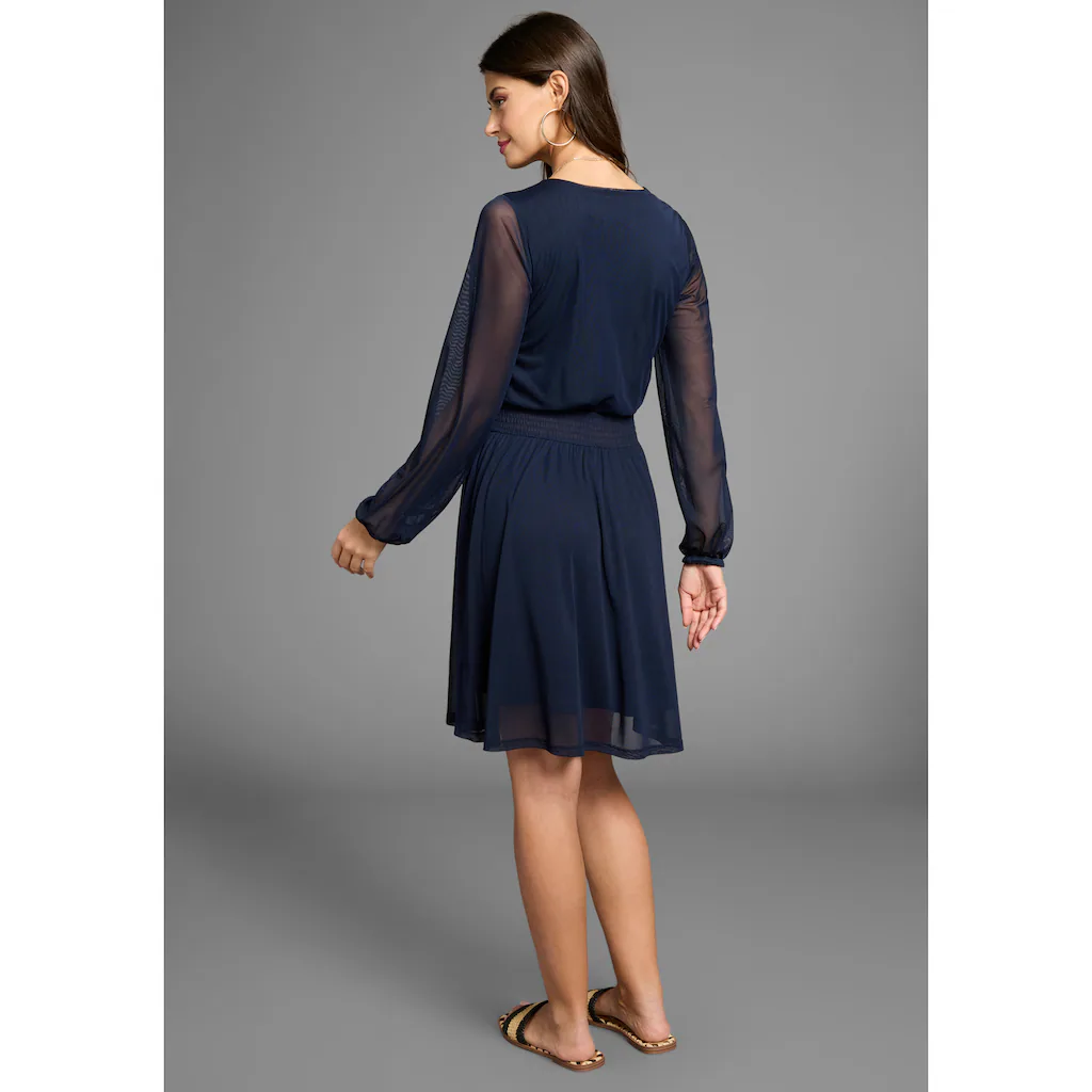 Laura Scott Meshkleid mit Smok-Einsatz - NEUE KOLLEKTION Clearance-Verkauf