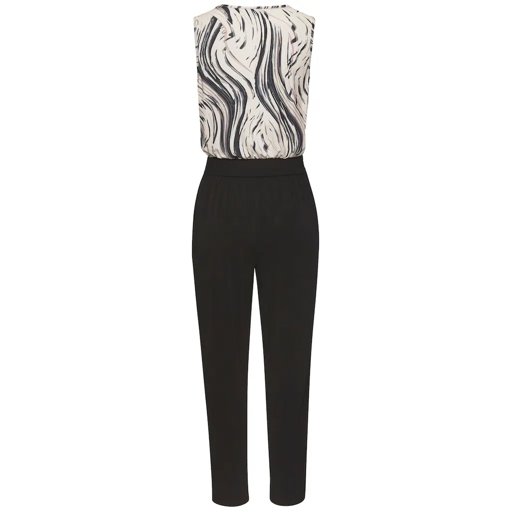 LASCANA Overall mit bedrucktem Oberteil eleganter Jumpsuit Business-Look festlich Outlet
