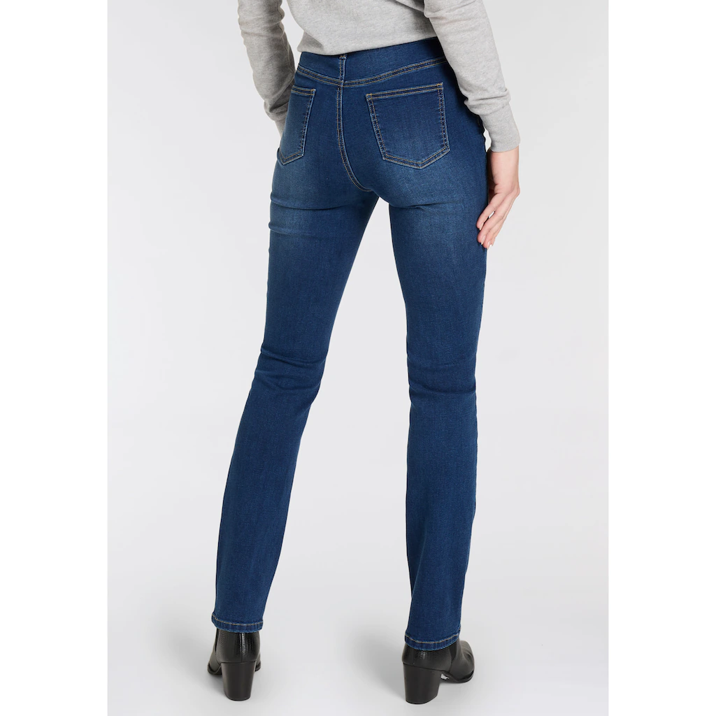 Arizona Gerade Jeans »Ultra-Stretch« normale Passform Comfort Fit Used-Look-Waschung Verkauf