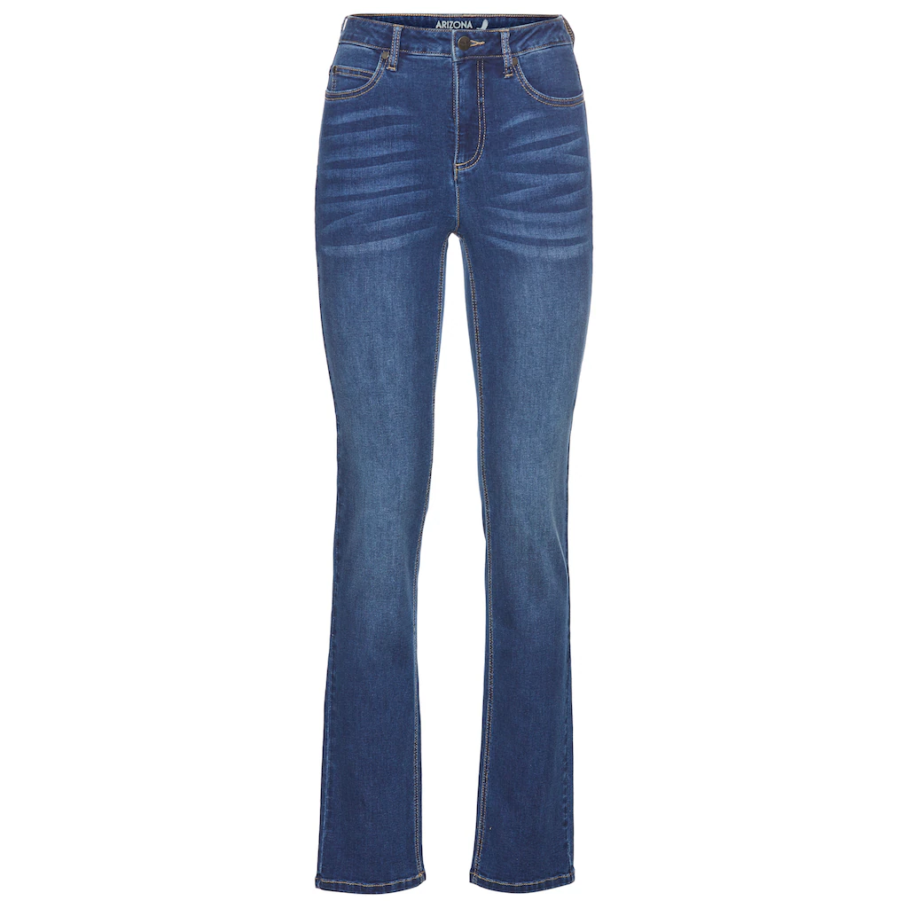Arizona Gerade Jeans »Ultra-Stretch« normale Passform Comfort Fit Used-Look-Waschung Verkauf