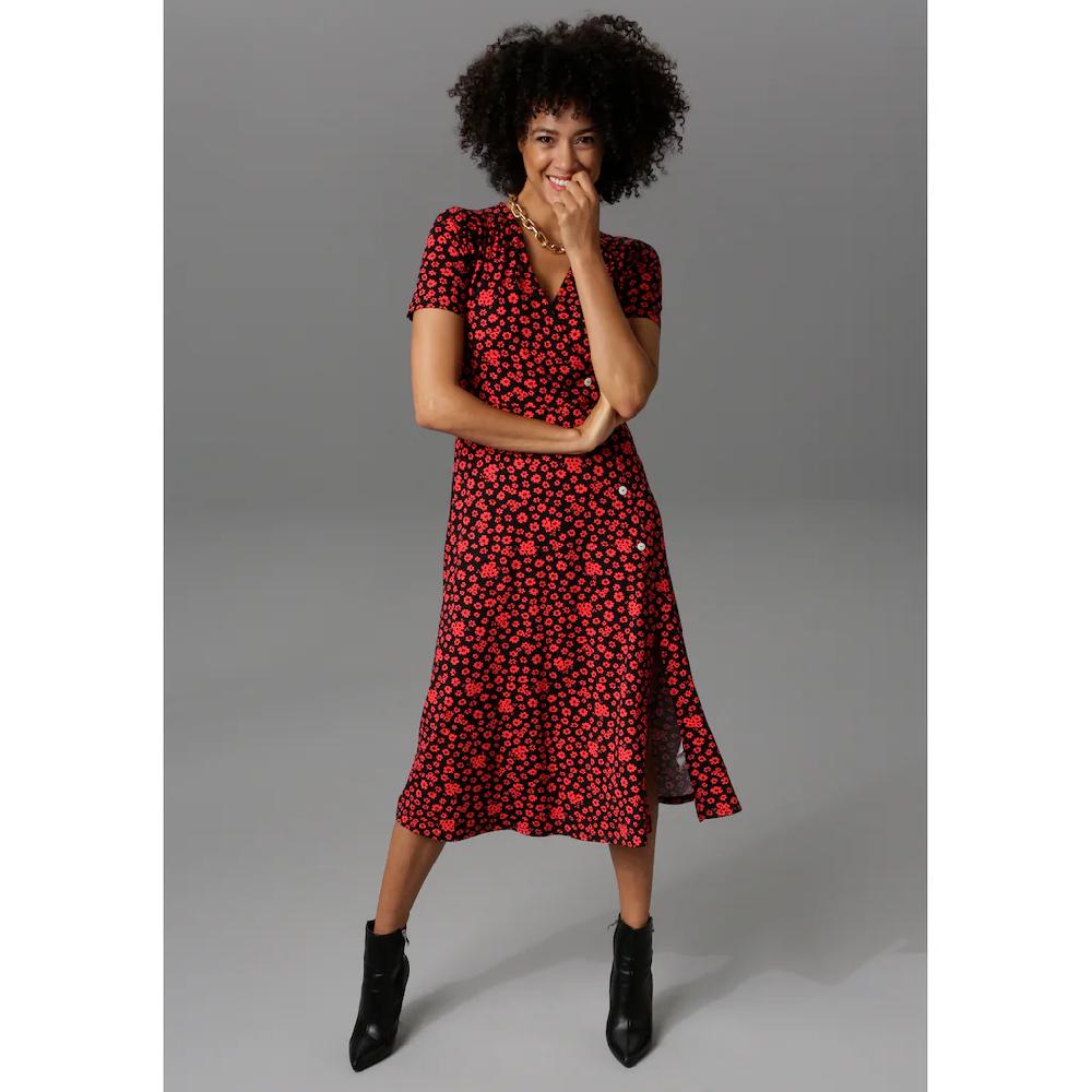 Aniston CASUAL Jerseykleid in Wickeloptik Meist gekauft