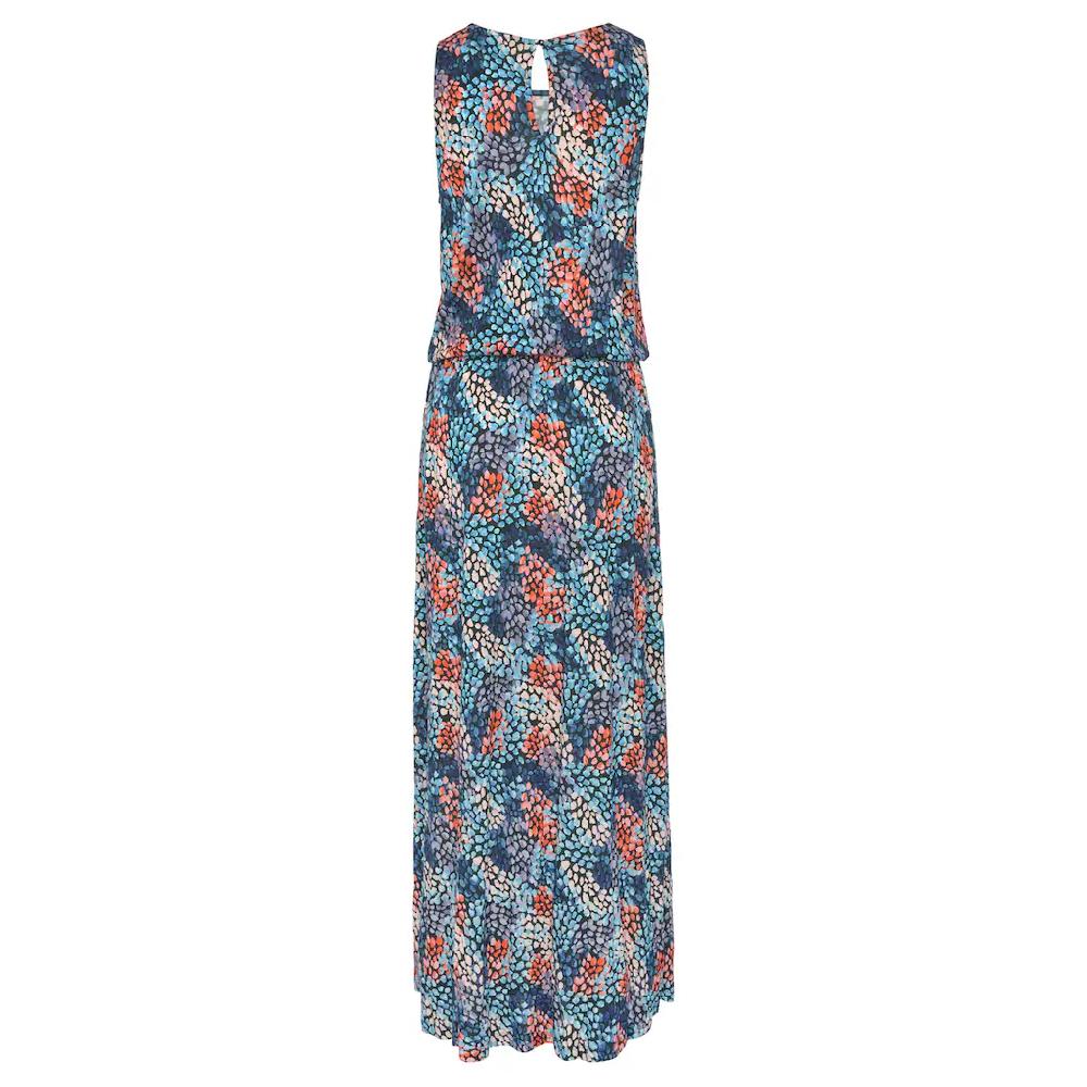 s.Oliver Maxikleid mit Tupfenprint und Schlitz weiches Jerseykleid Sommerkleid Sonderangebot