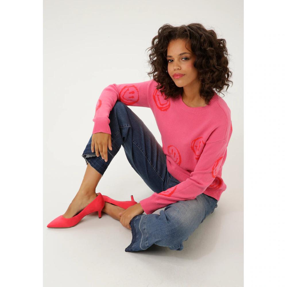 Aniston CASUAL Strickpullover mit eingestrickten Smileys Rabatt