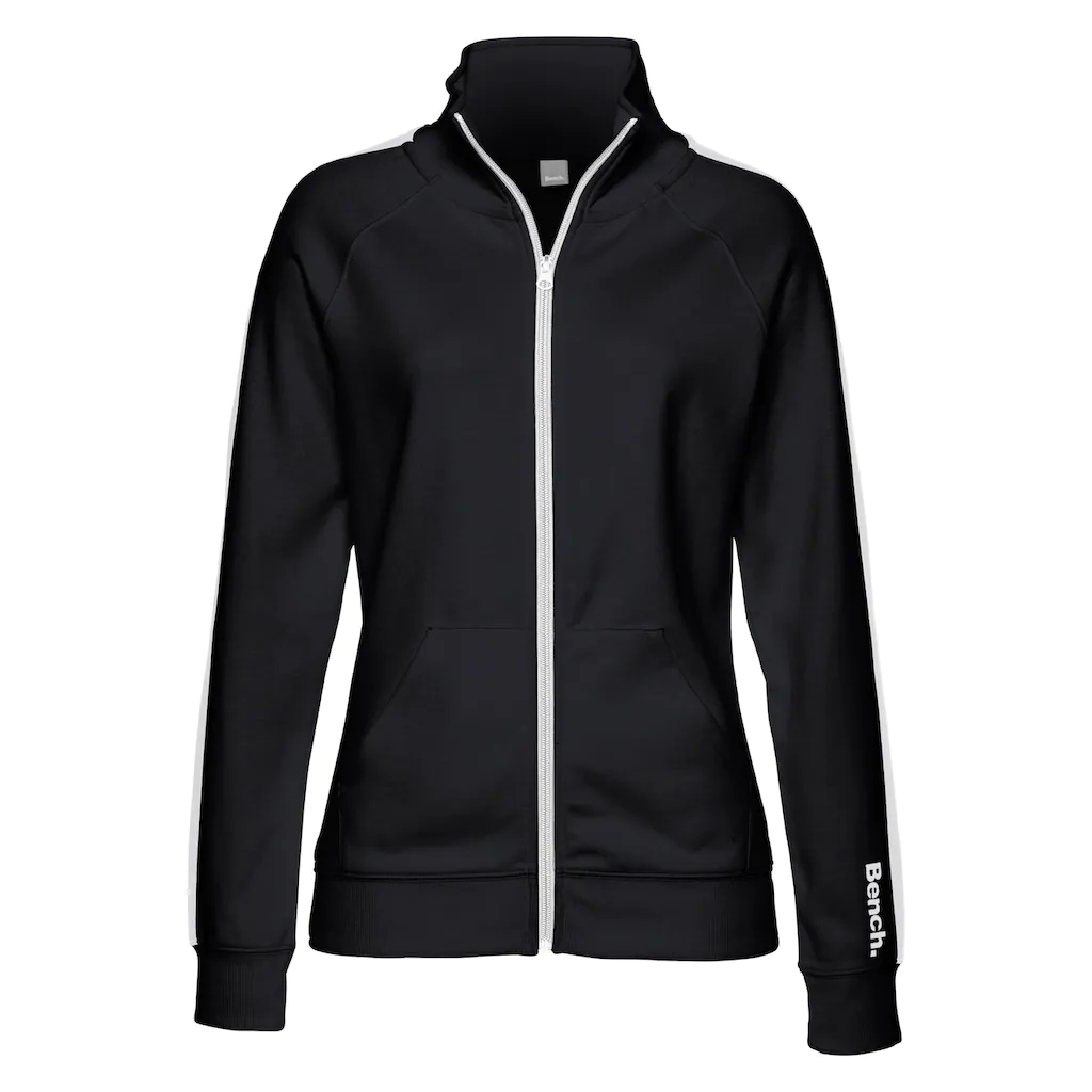 Bench. Loungewear Sweatjacke mit Seitenstreifen und Stehkragen Loungewear Großer Ausverkauf