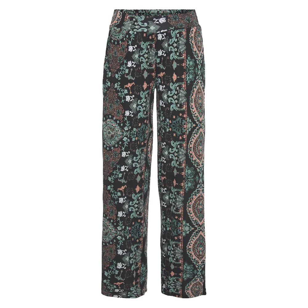 LASCANA Strandhose mit Ethnoprint und Taschen Wide-Leg Marlenehose Saisonschlussverkauf