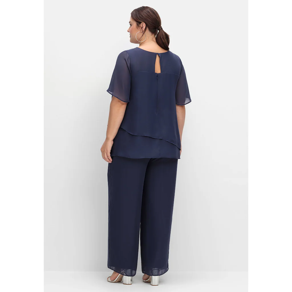Sheego Jumpsuit »Große Größen« im Lagenlook mit weitem Bein Zeitlich begrenztes Angebot