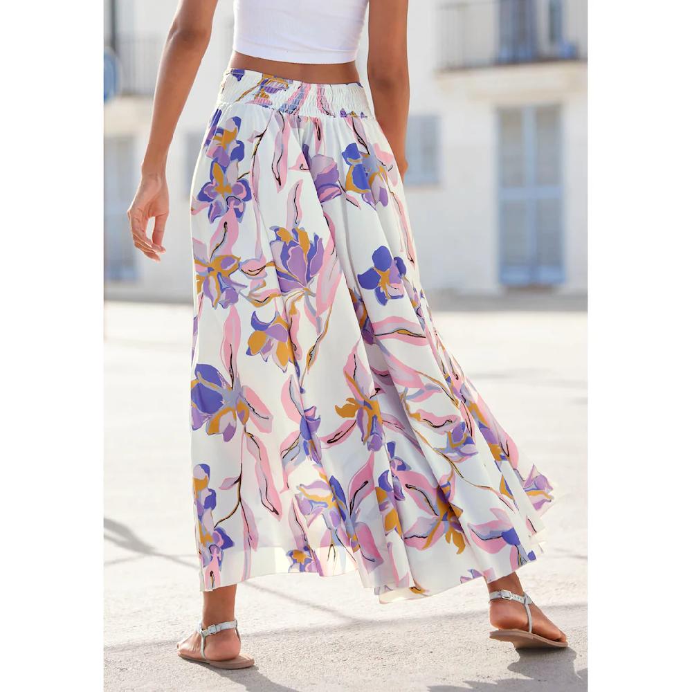 LASCANA Hosenrock mit floralem Alloverdruck Culotte extraweites Bein Exklusive Angebote